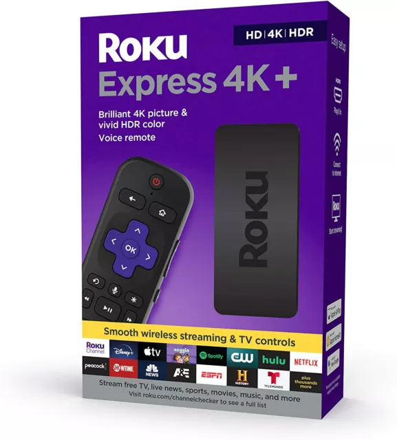 Roku Express 4K+ 2021 | Streaming Media Player HD/4K/HDR with Smooth Wireless St