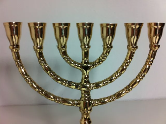 7-armig Menorah Davidleuchter Kerzenleuchter Kerzenständer Messing Antik Menora 2