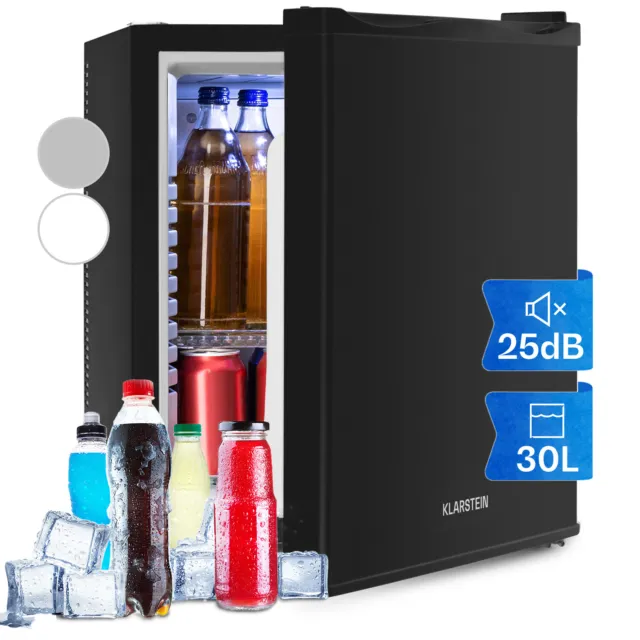Klarstein Minibar Kühlschrank Getränkekühlschrank Kühlwürfel Geräuschlos 25L
