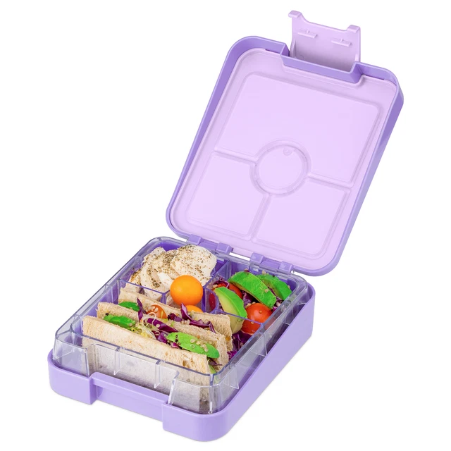 Lunch Box Portapranzo 1300ml Con 4 Scomparti - Borsa Termica E Posate Incluse - Per Microonde E Lavastoviglie