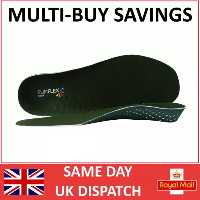 Slimflex Green Original Orthotic Insoles | Full Length  | Comfort & Support