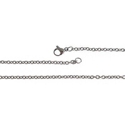 Collares de cadena de cable de acero inoxidable 19" - 2 mm - 10 collares - N149
