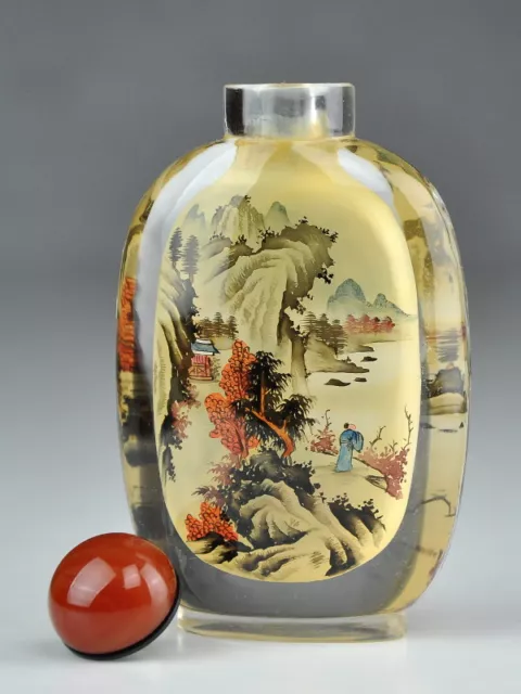 Große Snuff Bottle "Vielsagende Stille", chinesische Schnupftabakflasche