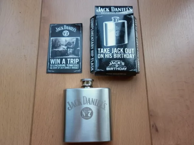 Jack Daniels Jd Stainless Steel Hip Flask, Perfect Gift Brand New