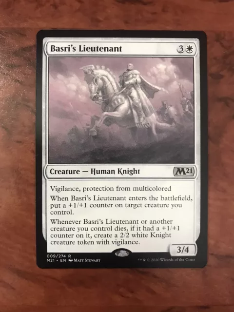 Basri's Lieutenant Misprint Error MTG Magic Gathering Card NM Mint Core Set M21