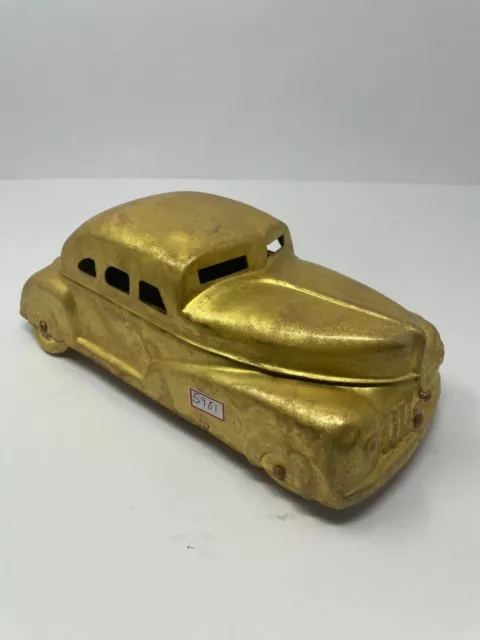 Old Brass Handcrafted Gold Plated Car Shape 4 Compartment Betel Nut Box NH5961