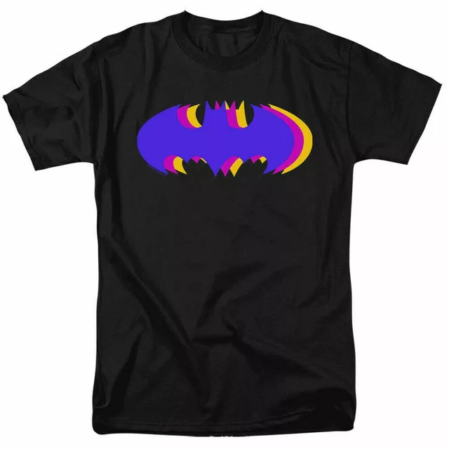 BATMAN TRI COLOR Bat Symbol TShirt Comic Book Black £6.46 PicClick UK