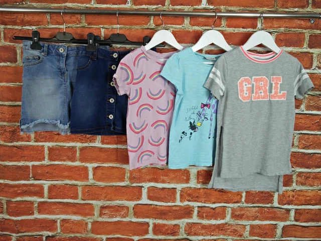 Girls Bundle Age 6-7 Years Next Bluezoo Denim Skirt Top T-Shirt Casual Set 122Cm