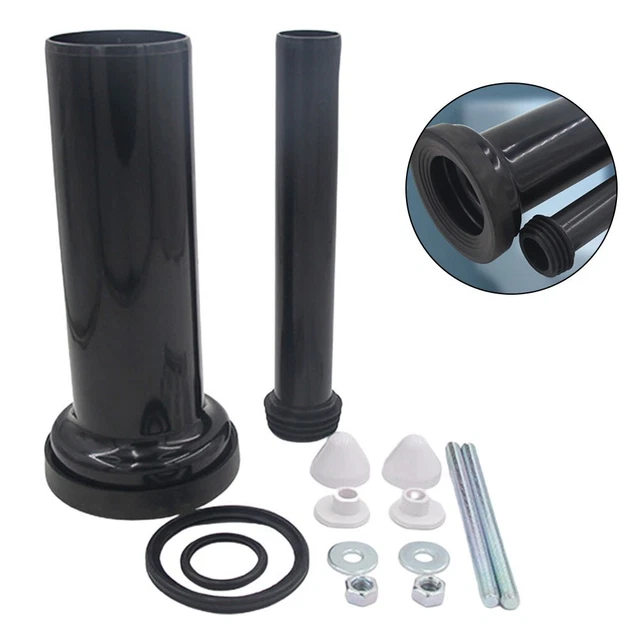 Set Tubi Collegamento Per WC Sospeso Geberit Duofix 152.426.46.1 – Coperture Cromo Satinato, PE/PP