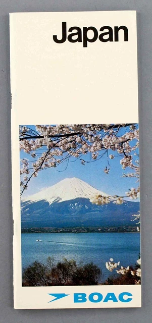 Boac Japan Vintage Airline Brochure 1970 B.o.a.c.