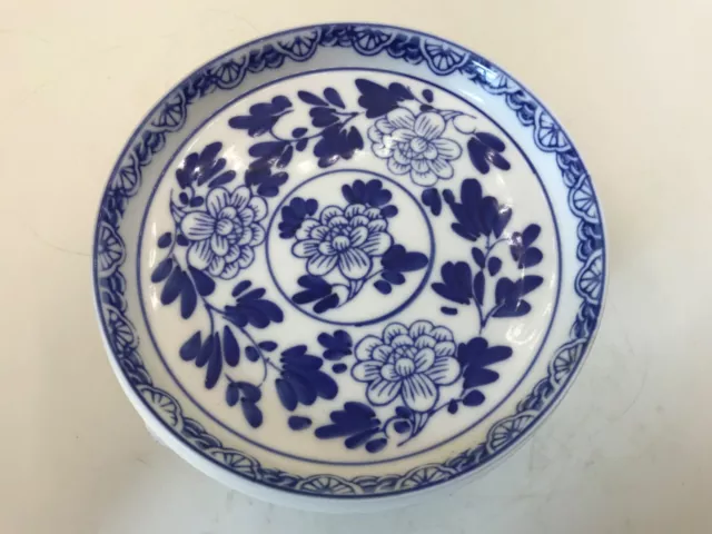 chinese small blue white hand painted porcelain plate / tray