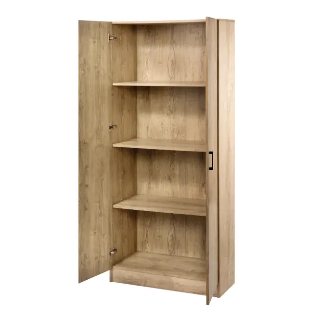 Maclaren Macey Double Door Cupboard Storage Cabinet  Oak 2