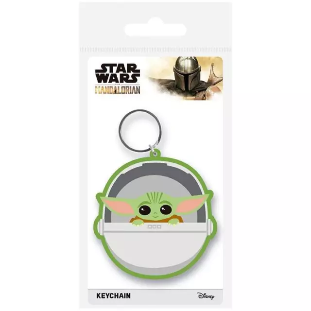 Star Wars Mandalorian Grogu En Pod - Porte-Clé en Caoutchouc 6 CM - Pyramid