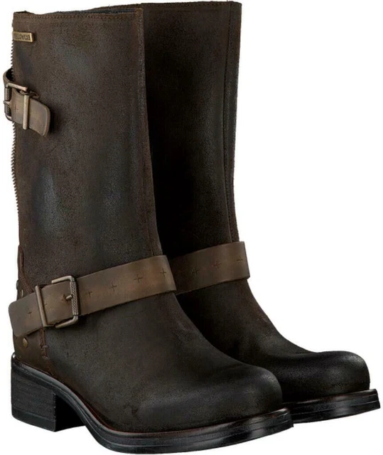 Bottines en cuir YELLOW CAB Marron Foncé taille 36
