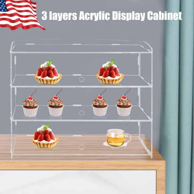 3 layer Acrylic Display Cabinet Case Transparent Display Storage Acrylic Display