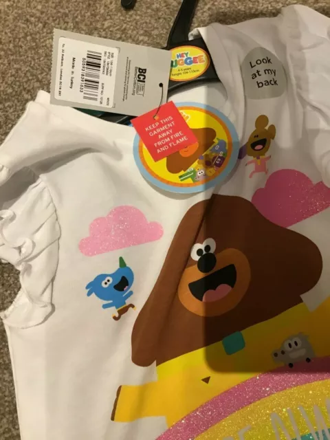 TU Hey Duggee PJs filles ÂGE 4-5 ans / short CADEAU neuf NOËL fille anniversaire 3