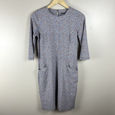 J. McLaughlin Catalyst Dress Size Medium Catalina Cloth Blue Orange Pockets
