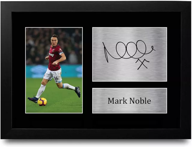 Mark Noble Signed A4 Framed Printed Autograph West Ham United Print Gift