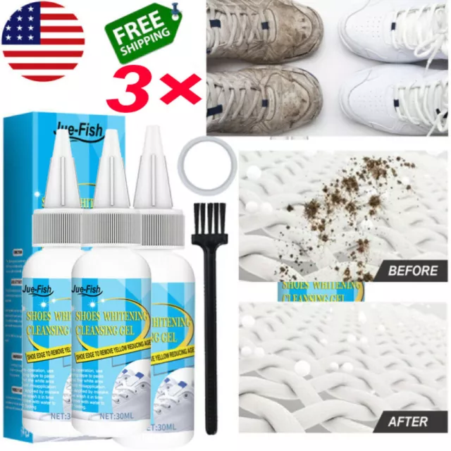 2x Shoe Cleaner Kit Sneaker Tennis Leather White Shoes Cleaning Gel All  Footwear
