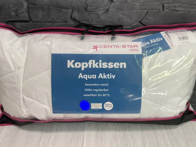 Centa Star Aqua Aktiv Kopfkissen gesteppt 40x80 cm Kissen