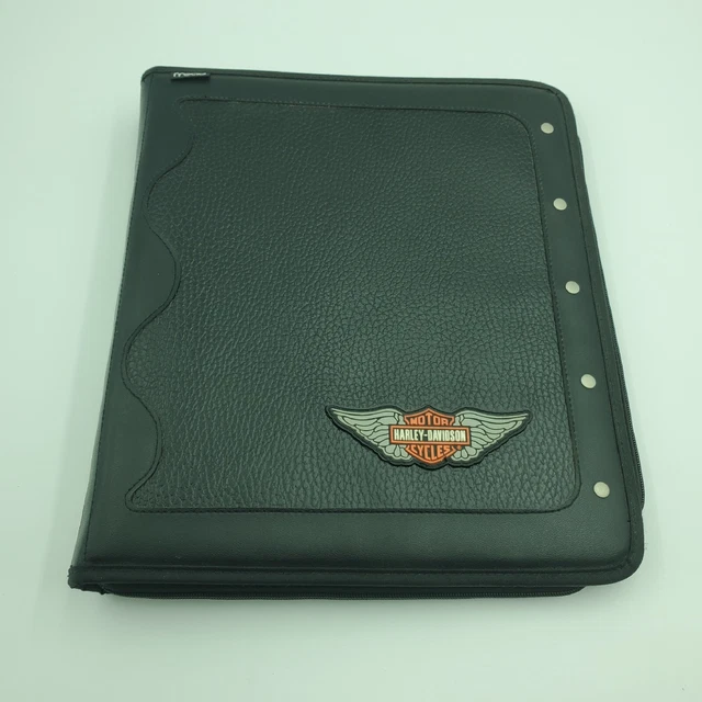 Vintage Mead Harley Davidson Leather 3-Ring Binder Portfolio Trapper Keeper Vintage Mead Harley Davidson Leather 3-Ring Binder Portfolio Trapper Keeper