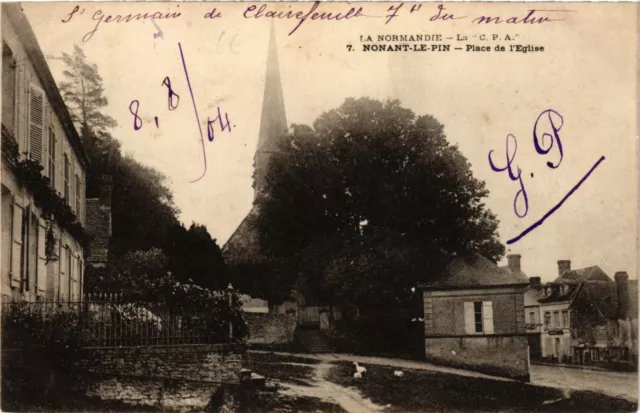 CPA AK NONANT-le-PIN - Place de l'Église (356647)