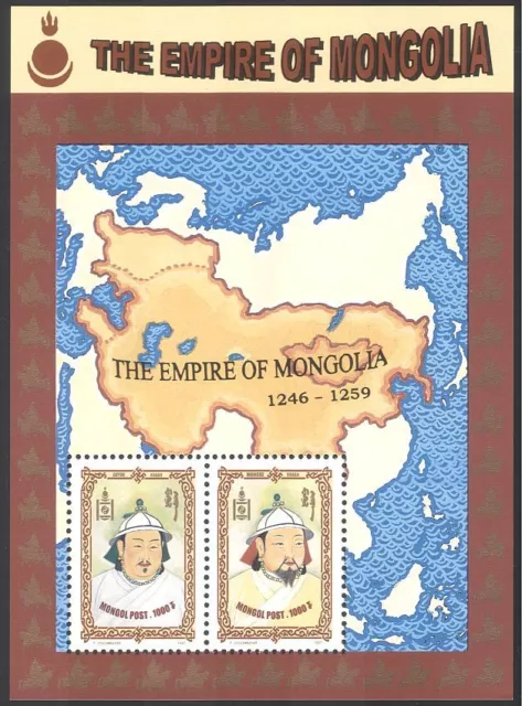Mongolia 1997 KHANS/Empire Map/Military m/s ref:n17815