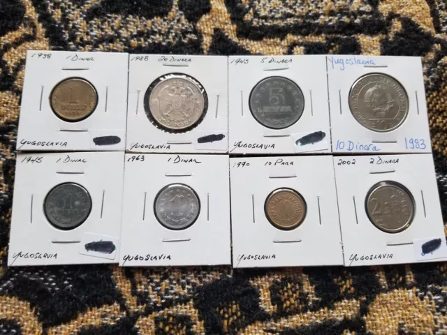 Yugoslavia : Collection of 8 Different Circulated Coins Including Silver - iii