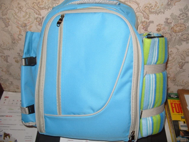 Sac à Dos Pique-nique Isotherme Freeline - Vert Et Beige - Neuf