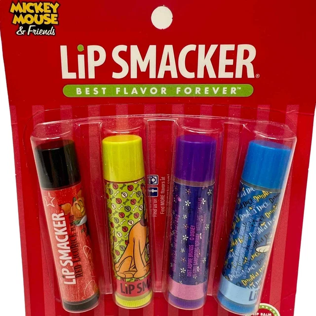 Lip Smacker DISNEY MICKEY MOUSE 4 Piece Lip Collection Best Flavor Forever RARE