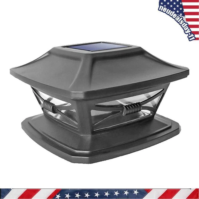 LED Solar Garden Pillar Lamp Light Courtyard Porch Yard Lawn Column Wall Lights