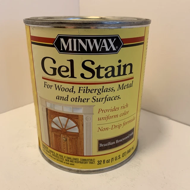 MINWAX GEL STAIN for Interior Wood Surfaces 1 Quart Brazilian Rosewood