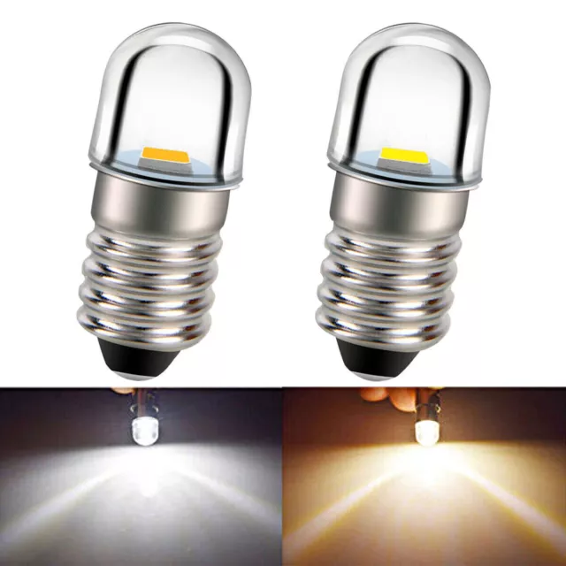 E10 LED Taschenlampe 3V/4.5V/6V/12V Miniatur Schraubbirne Leuchtmittel