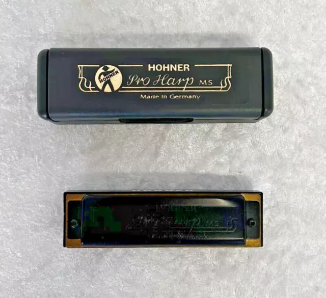 Hohner Pro Harp MS Harmonica Key D - With Case (Grey)