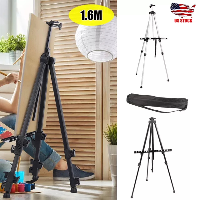 Adjustable Folding Artist Poster Stand Aluminium Alloy Display Easel + Carry Bag