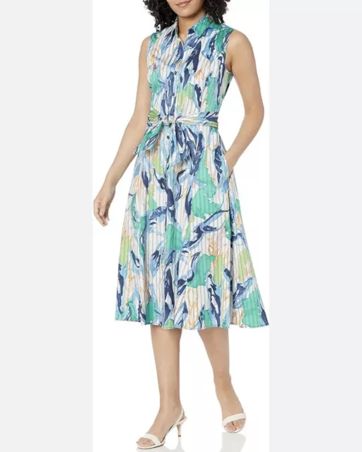 NWT NIC + ZOE Print Sundress collared sleeveless  218$ size M