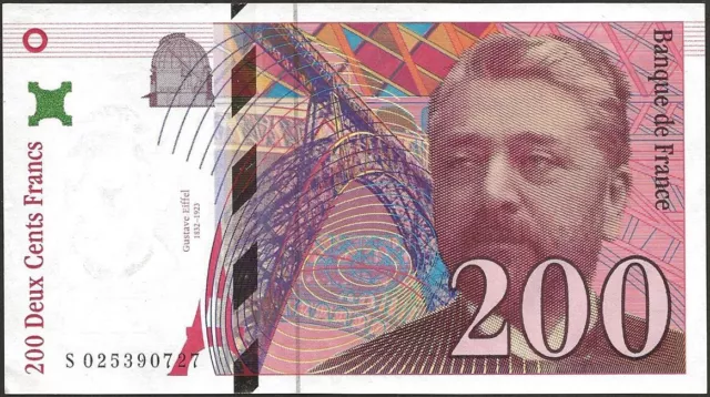 Frankreich - Banknote Von 200 Franken Gustave Eiffel 1996 Spl ! F.75/02
