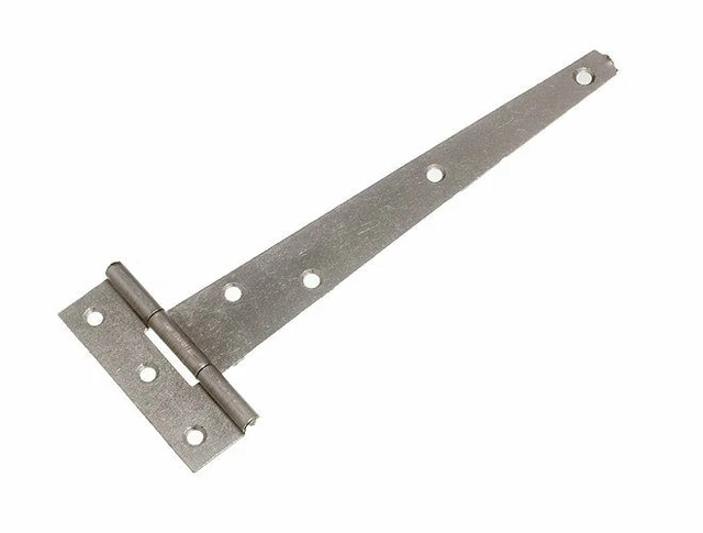Charnière En T Pour Porte De Hangar – 150 Mm (15,2 Cm), Noir, Lot De 10 Avec Vis
