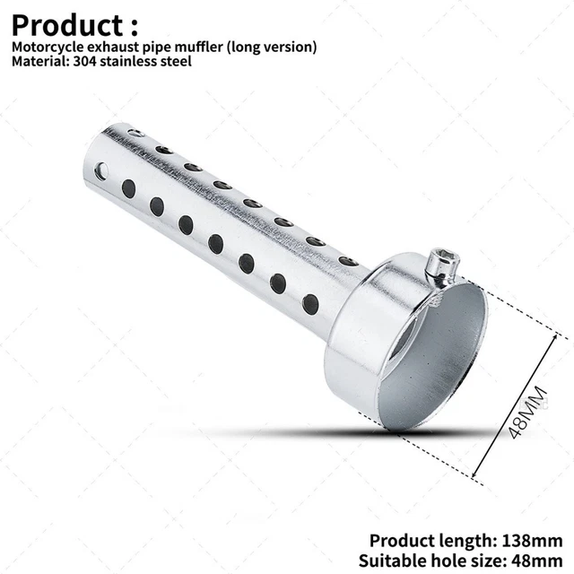 Exhaust Baffle To Fit 60mm Fat Pipes (Baffle O.D. 56mm) 180mm Long - Highway Hawk H65-813 - View #2