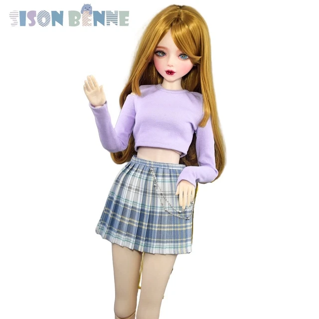 ENSEMBLE COMPLET DE Poupée BJD Fille Articulée De 30Cm Avec Perruque Rose Lisse EUR 83,99 - FR
