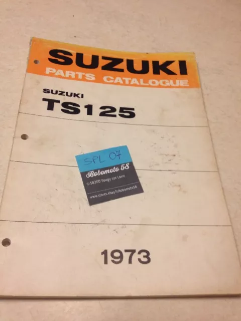 Suzuki TS125 R J K Ts 125 Parts Lista Catalogo Lista Pezzo di Ricambio 1973