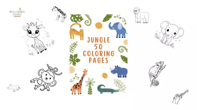 Jungle 50 coloring pages