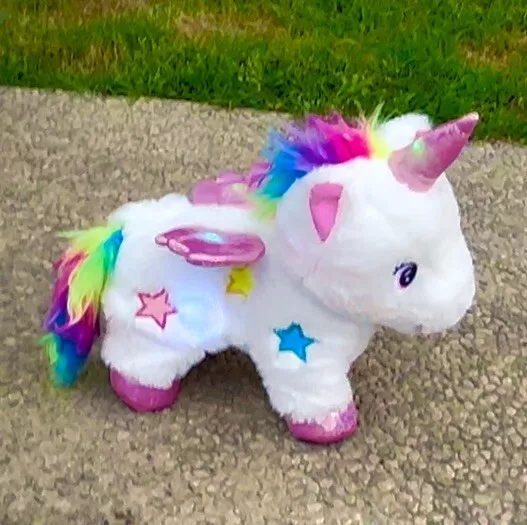 Rainbow Spark Cordless Walking Dancing Light Up Unicorn Toy