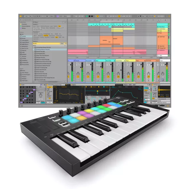 Ableton Live 12 Standard mit Novation Launchkey Mini Mk3 Bundle (NEU)