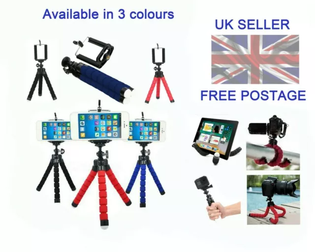 Supporto spugna stile polpo telefono cellulare universale mini treppiede per fotocamera/telefono