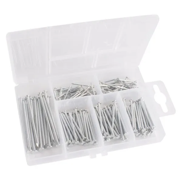 190x Galvanised Wire Nails - Upholstery Furniture Tacks Studs - Assorted Sizes