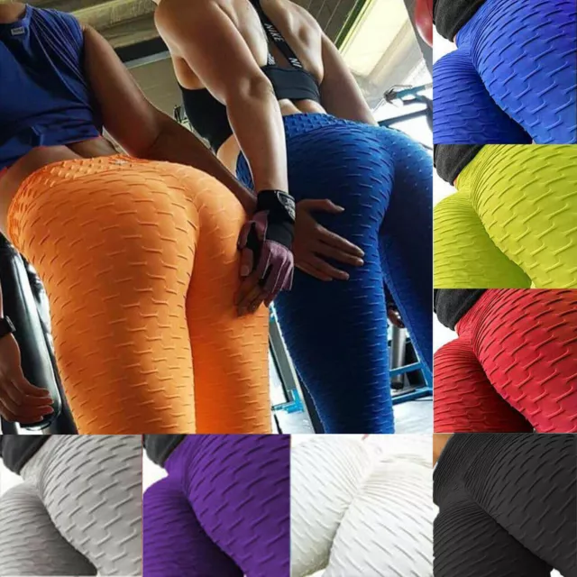 Womens Yoga Pants Push Up Leggings Sports Gym Fitness Anti Cellulite Butt Lift 3