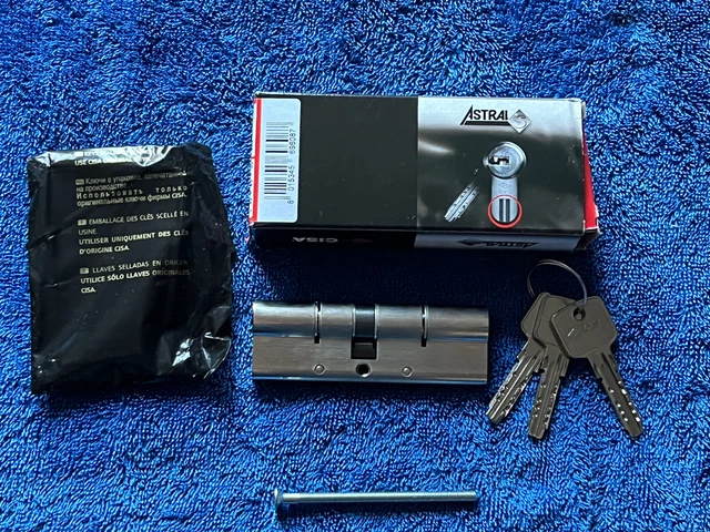 Cisa Astral Euro Cilindro Anti Scatto 95mm 45mmx50mm Argento 3xchiavi