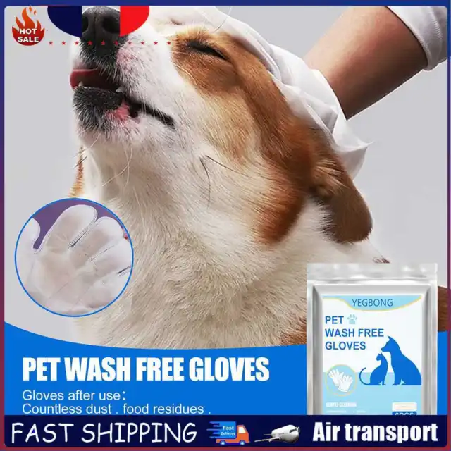 6pcs Cats Dogs Cleaning Gloves Wash Free Disposable Grooming Gloves Pet Products