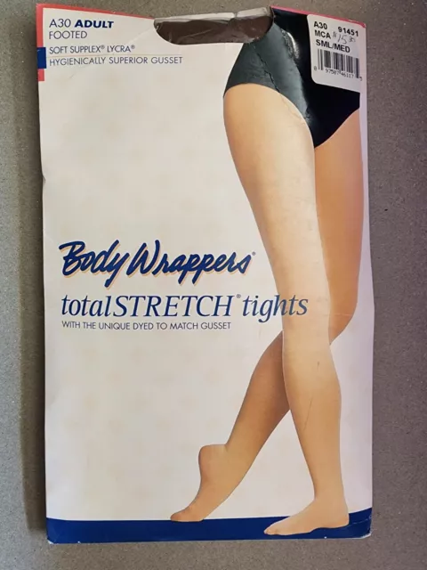 NEW Body Wrappers Total STRETCH tights footed size  A30/A30X